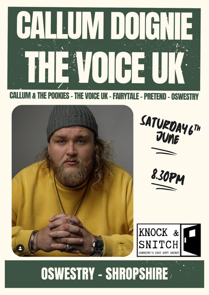 The Voice Live - Callum Doignie - Saturday 6th June
