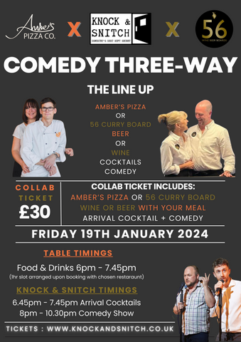 Three-Way Comedy Collab - Comedy & Cocktails - Friday 19th January 2024